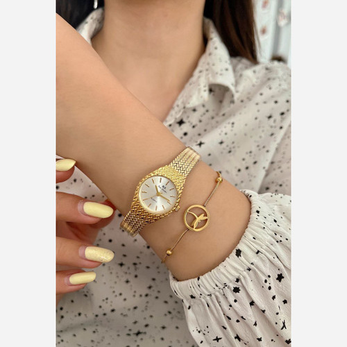 ساعت مچی زنانه اورجینال ضد حساسیت رنگ ثابت شیشه سافایرشیک+باتری اضافی