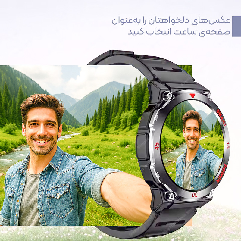 ساعت هوشمند 49 میلیمتری لونکس مدل C͏22 UItra بند سیلیکونی
