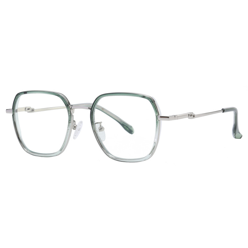 فریم عینک طبی مربعی زنانه مدل TJ837 C432-p81 Contrast Pearl Harbor مناسب برای صورت بیضی