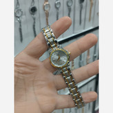 ساعت زنانه و دخترانه کاسیو casio بند استیل نقره ای طلایی تقویم دار