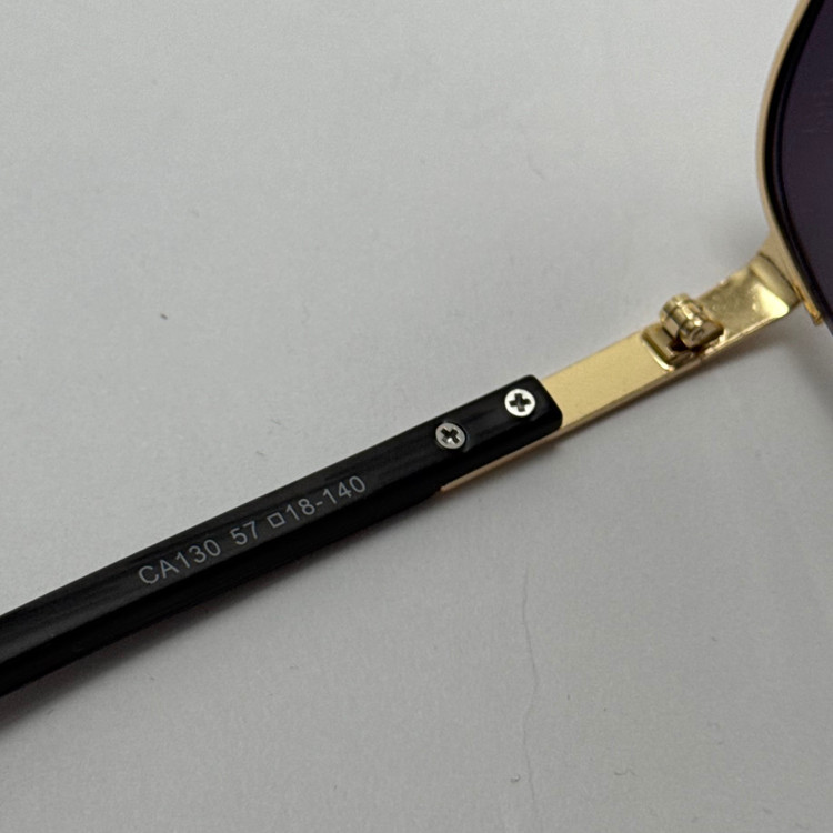عینک آفتابی مردانه کارتیر Cartier مدل Santos آبی طلایی