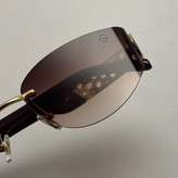 عینک آفتابی فیلیپ پلین Philip Plein مدل Luxury Shield فریم لس قهوه ای - لنز UV400