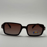 عینک آفتابی پلاریزه ریبن مستطیلی قهوه ای کد rayban RB 2201