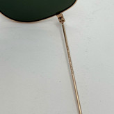 عینک ریبن خلبانی شیشه سنگ پلاریزه سبز با فریم طلایی به همراه پک کامل ریبن کد Rayban RB 3026