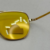 عینک آفتابی و شب خلبانی رندولف شیشه سنگ زرد فریم طلایی فول پک اصلی RANDOLPH AVIATOR RE 58 24K GOLD