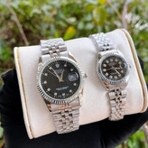 ساعت مردانه و زنانه رولکس Rolex دیت جاست نقره ای