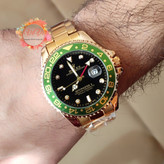 ساعت مردانه رولکس زه چرخان ساب مارینر gmt بالاترین کیفیت قفل تاج دار Rolex Submariner gmt