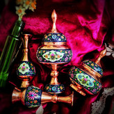 شکلات خوری مس و پرداز مدل ترنج ارتفاع 17
