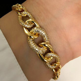 دستبند زنانه جواهری طرح کارتیر Cartier نگین کاری شده فری سایز Freesize رنگ ثابت کد zsm (پس کرایه)
