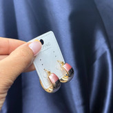 گوشواره آبکاری نقره ژوپینگ طرح اشک و قطره تنوع طرح رنگ ثابت کد sm (پس کرایه)