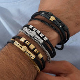 دستبند چرمی قفل استیل مگنتی کارتیر Cartier در تنوع طرح کیفیت چرم عالی رنگ ثابت کد mp