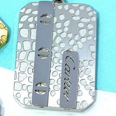 گردنبند و آویز پلاک استیل مردانه کارتیر cartier رنگ ثابت کد mp