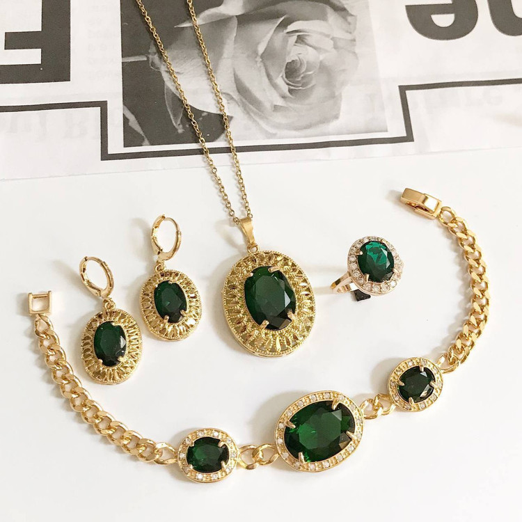 سرویس جواهر زمردی کد L122550