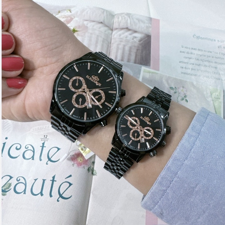 ست ساعت زنانه و مردانه مچی تاریخدار مارک الگانس ELEGANCE ارسال رایگان