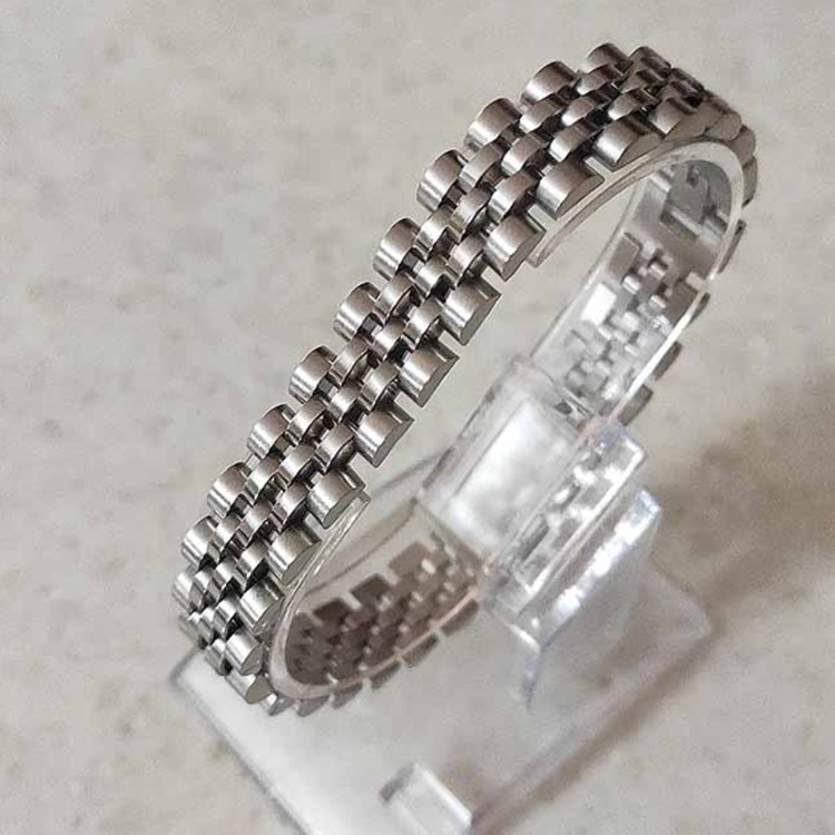 دستبند رولکس استیل 12 میل رنگ نقره ای ،دستبند مردانه ،دستبند زنانه،.،.،،
