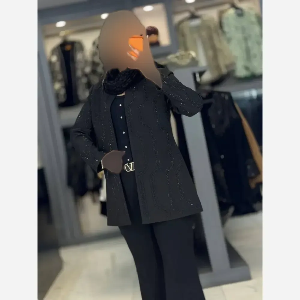 کت مجلسی زنانه مدل نگین شش ضلعی جنس مازراتی اعلا