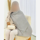 شال پلیسه لمه دار دور ریش زنانه ابعاد 75 در 175 سانتی متر