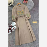 کفتان زنانه گلدوزی شده جنس بابوس فری سایز مدل اروشا