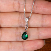 گردنبند طرح زمرد زنانه کد 32315