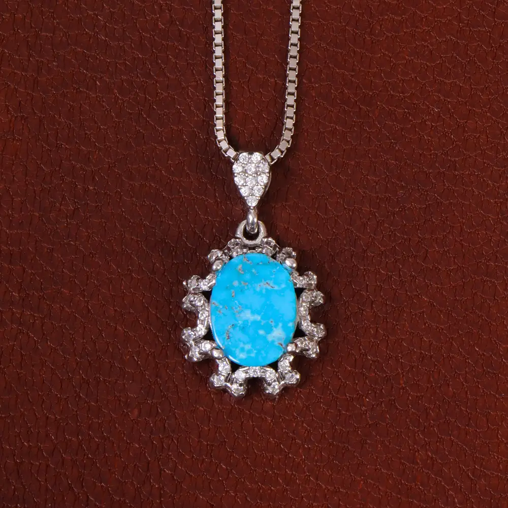 گردنبند فیروزه زنانه کد 29917