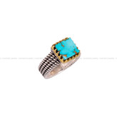 انگشتر فیروزه شجری مردانه کد 4087