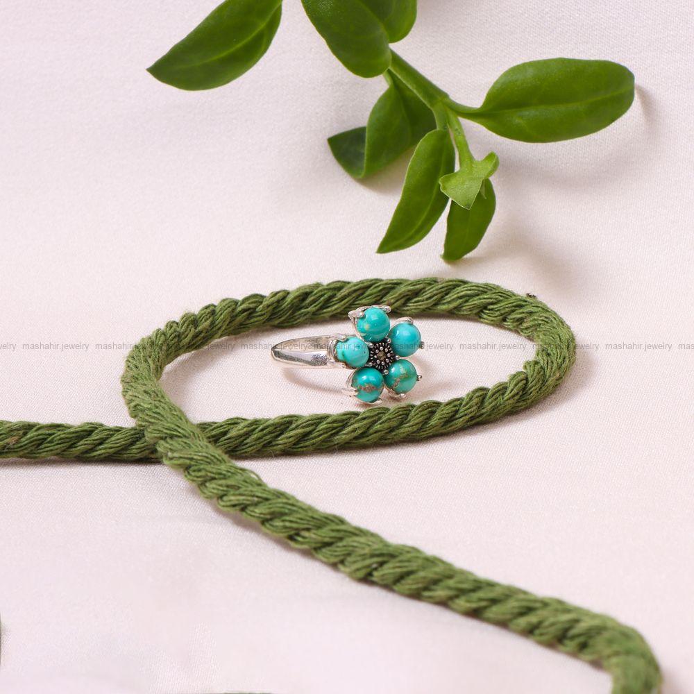 انگشتر فیروزه شجری زنانه کد 8893