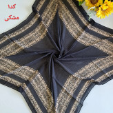 روسری زنانه نخی طرح حاشیه دار قواره 100 سانتیمتر