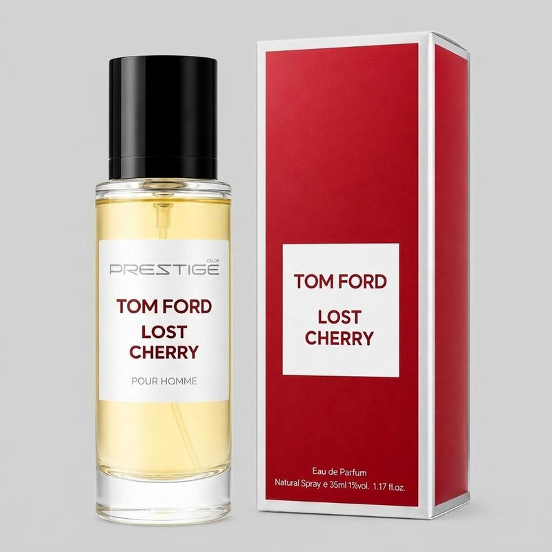 عطر جیبی نیو پرستیژ کالر مدل Tom Ford Lost Cherry با رایحه ترش و چوبی حجم 35 میلی‌لیتر