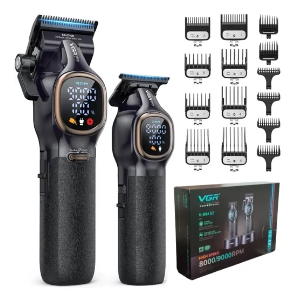 ست ماشین اصلاح حجم زن و خط زن وی جی آر V-886 S2
