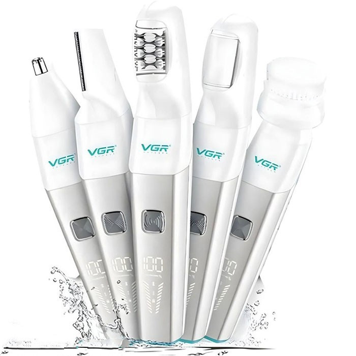 ست اپیلاتور 5 کاره وی جی آر مدل V-752 مناسب اصلاح بدن.