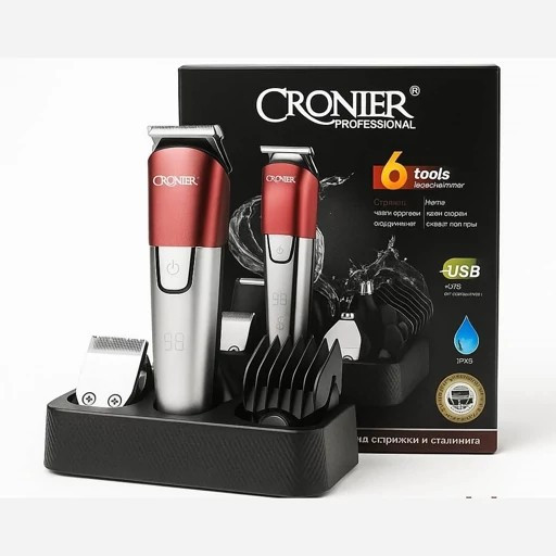 ماشین اصلاح 6کارە کرونیرCronier شش سری حرفه ای