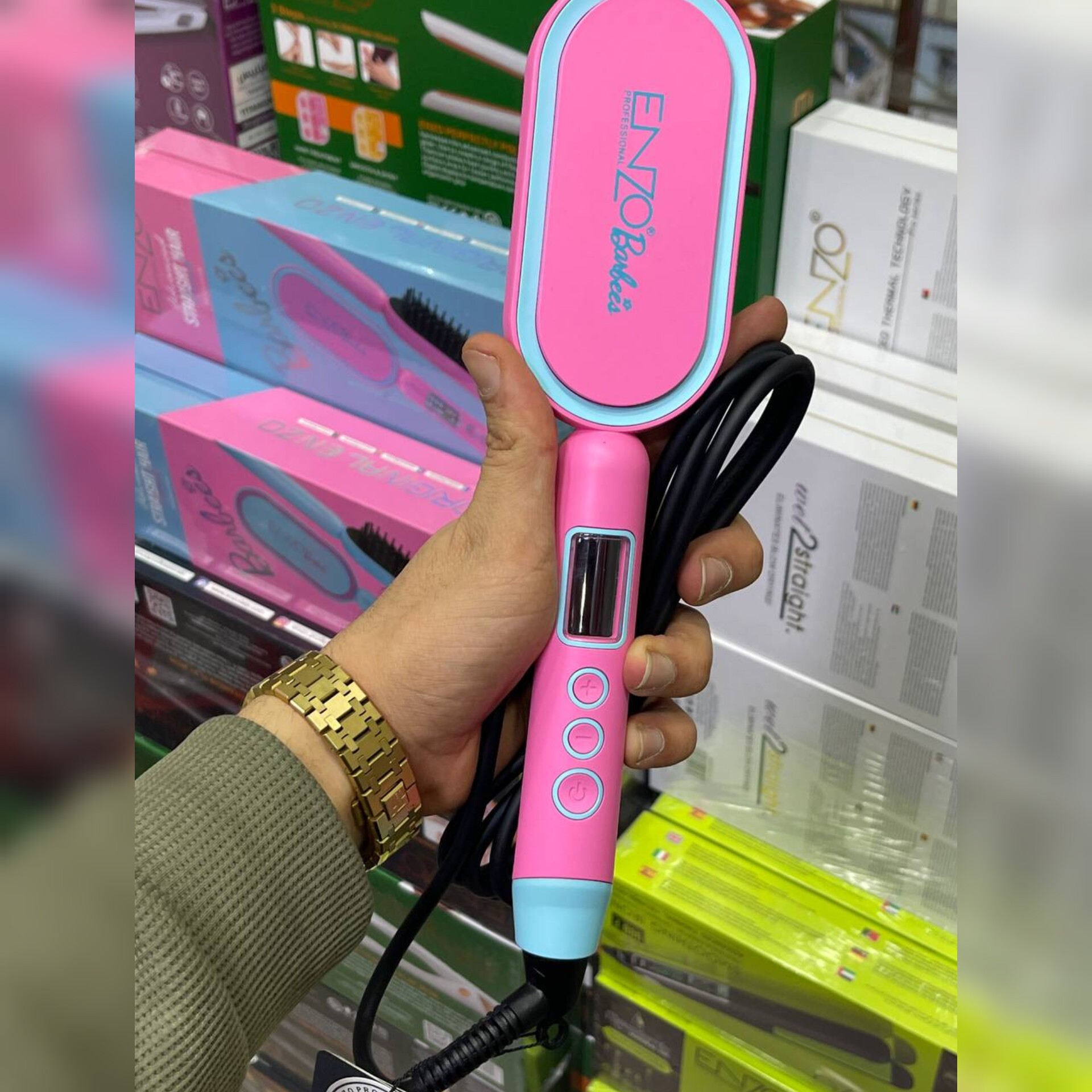 برس حرارتی حرفه ای انزو کد 4102 دیجتالی صفحه سرامیک