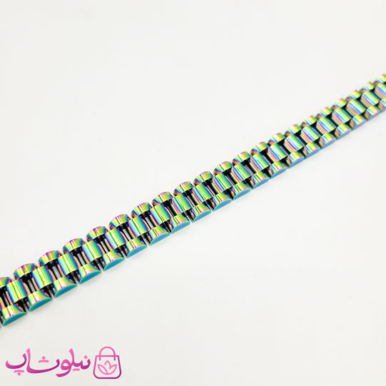 دستبند اسپرت طرح رولکس با رنگ هولوگرامی کد 4891