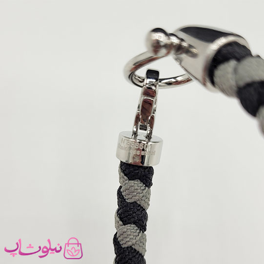 دستبند امگا مردانه زنانه مدل کنفی طوسی مشکی کیفیت مستر کد 1100