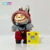 عروسک لبوبو لباسدار طوسی مدل انرژی (کد 02)