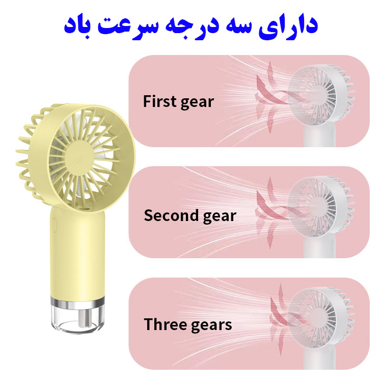 پنکه شارژی مدل مه پاش کد SL610 ظرفیت 800 میلی آمپر ساعت