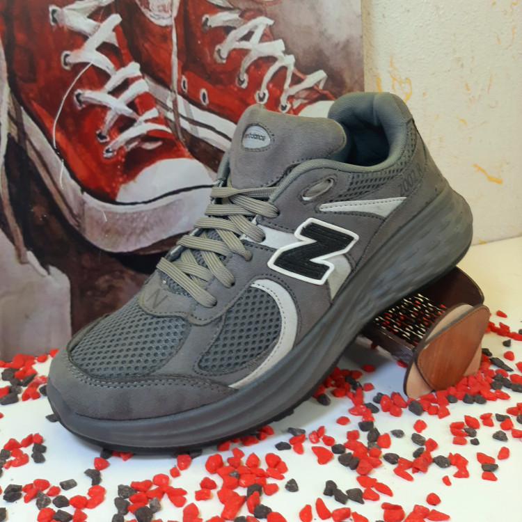 کفش مردانه نیوبالانس رنگ طوسی 39 تا 45 کتونی ورزشی New balance