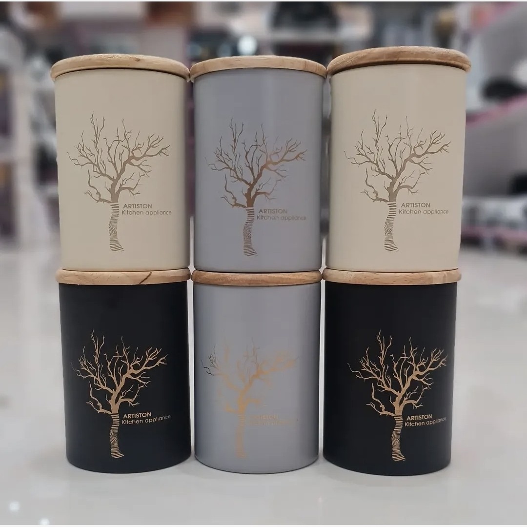 سرویس آشپزخانه 18 پارچه آرتیستون درب بامبو رنگ فیلی با ضمانت