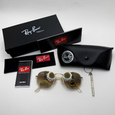 عینک ریبن شیشه سنگ هگزونال قهوه ای هایلایت آنتی رفلکس به همراه پک کامل ریبن کد Rayban RB 3548 (ارسال رایگان)
