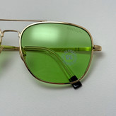 عینک شب و آفتابی خلبانی رندولف شیشه سنگ سبز فریم طلایی فول پک اصلی RANDOLPH AVIATOR RE 58 24K GOLD (ارسال رایگان)