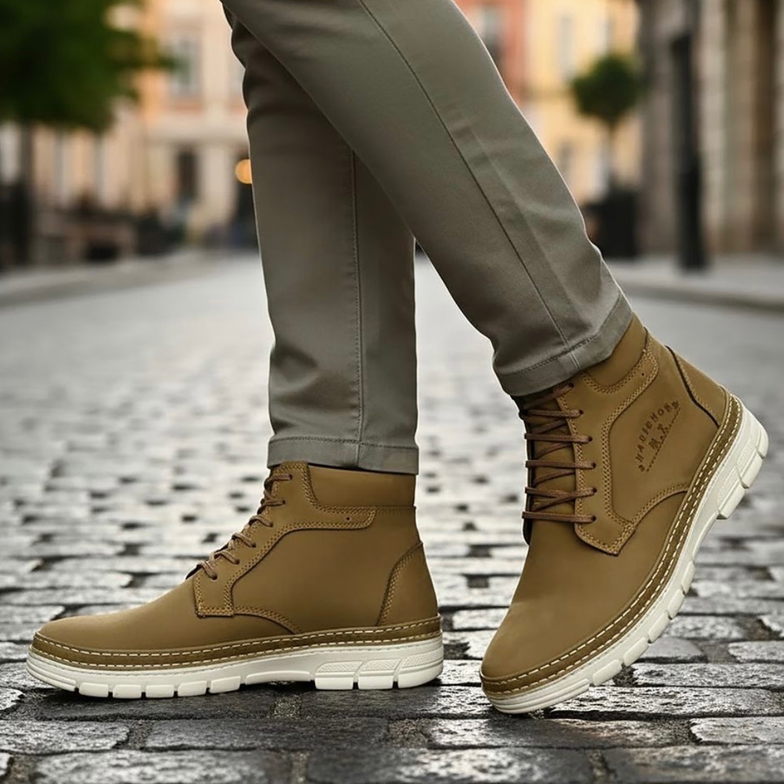 نیم بوت مردانه مدل دماوند رنگ سدری دوردوخت (پس کرایه)