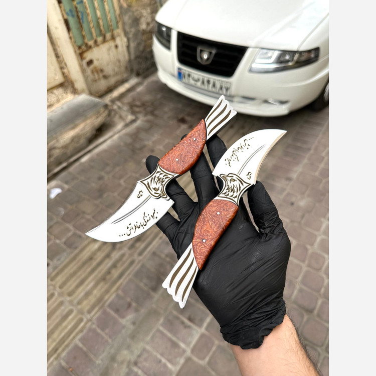 چاقو پوست کنی امین فولادی زنجان با غلاف هدیه