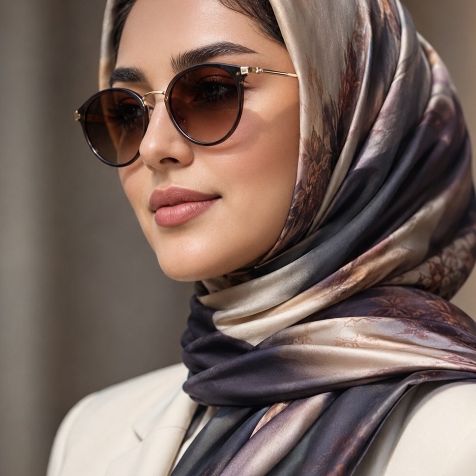 عینک زنانه گرد فلزی قهوه ای